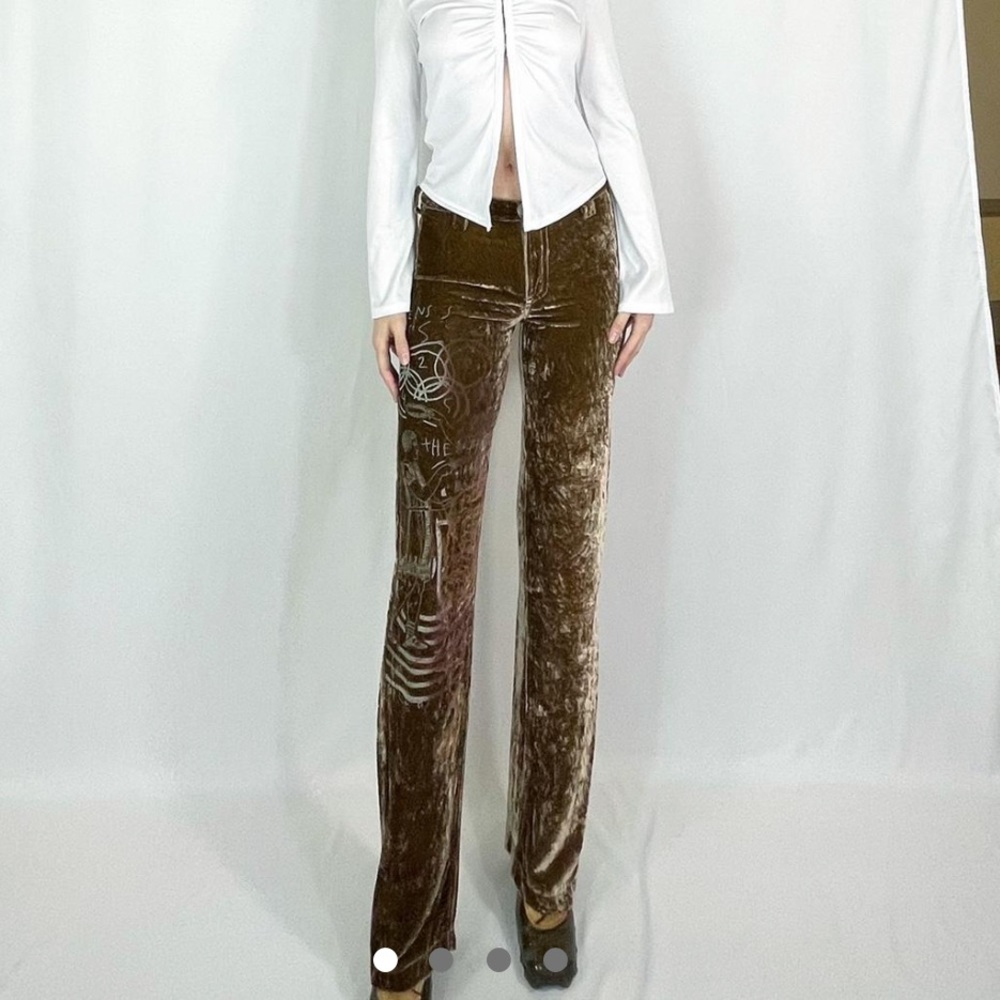 PEOPLE OF THE LABYRINTHS CRUSHED VELVET PANTS